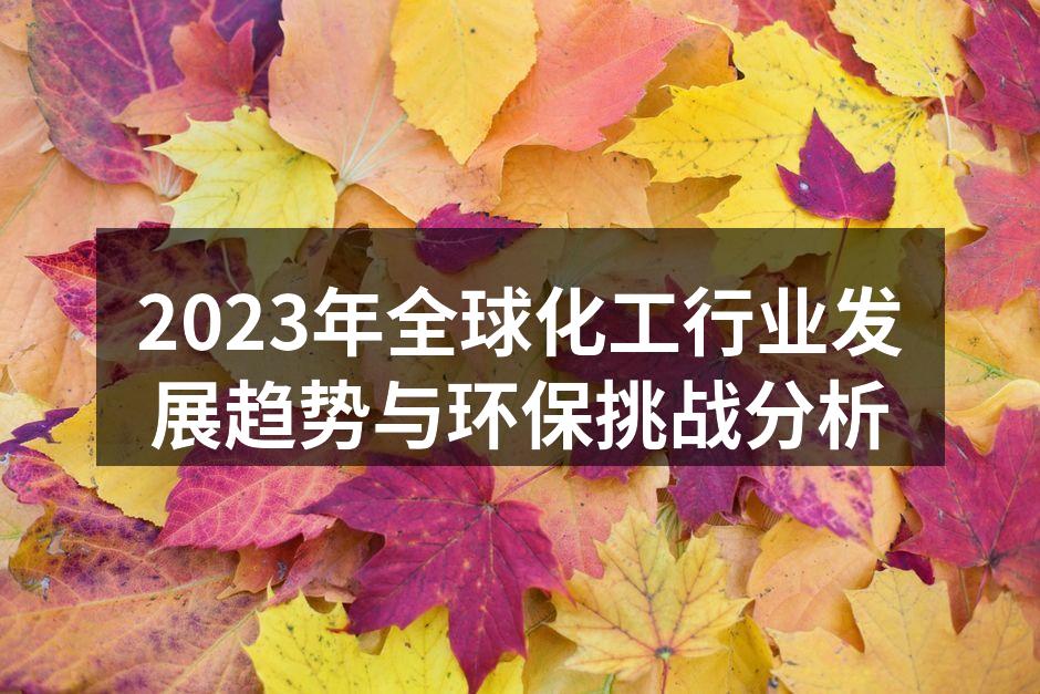 2023年全球化工行业发展趋势与环保挑战分析